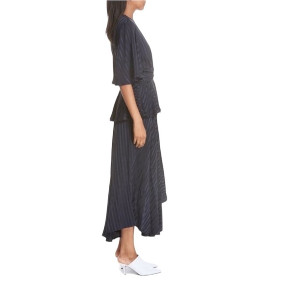 A.L.C. Avi Silk Tonal Stripe Maxi Dress - Picture 2 of 13